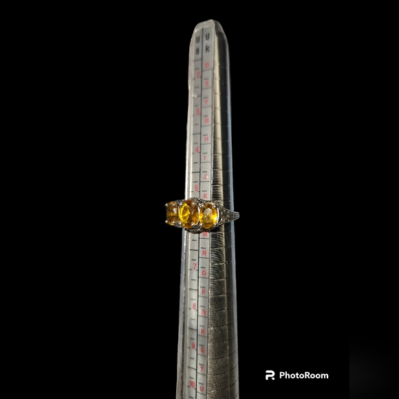 925 Sterling Silver with Citrine Setting - Picture 6 of 8